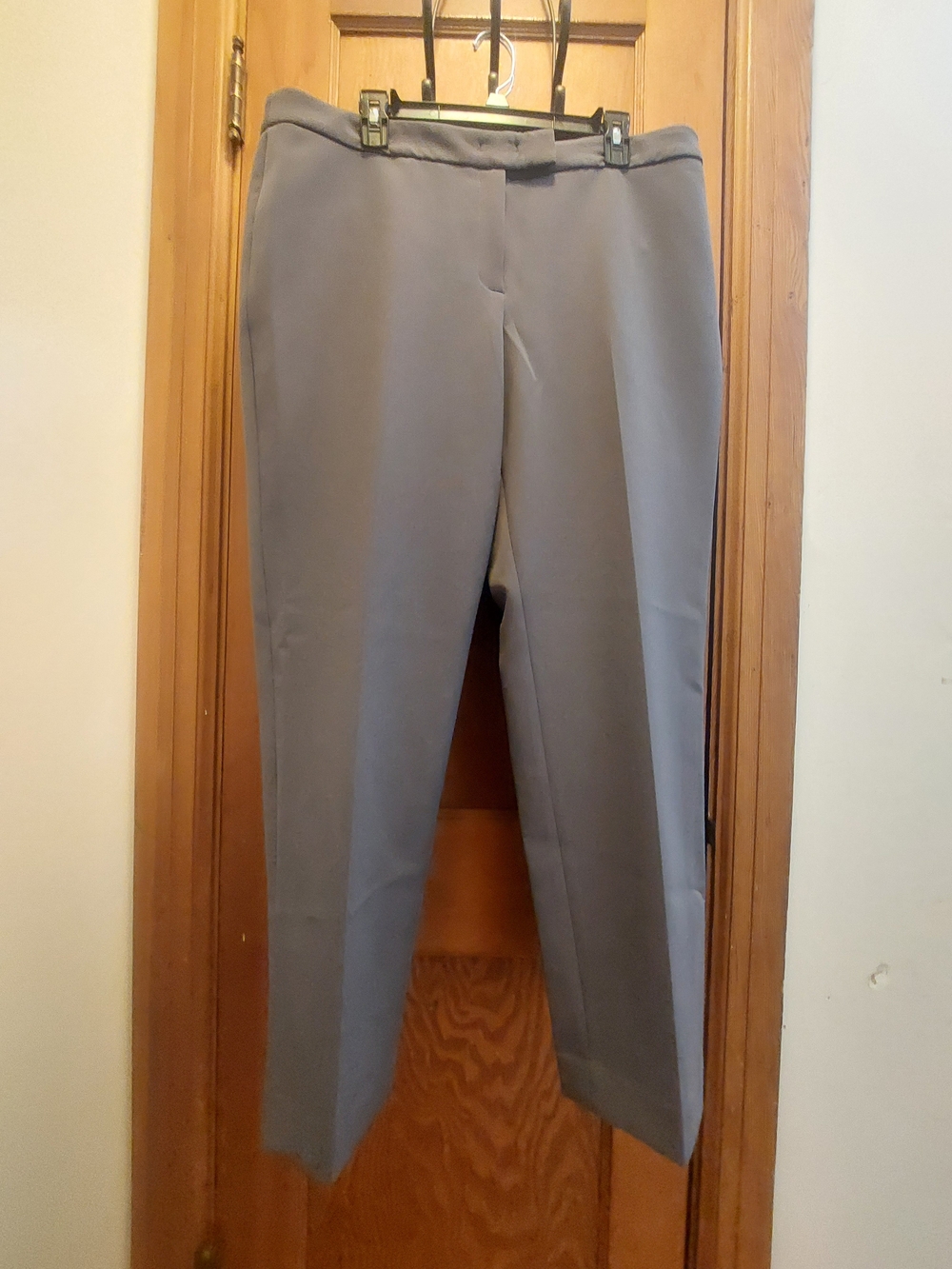 Anne Klein Black Forest Straight Leg Work Trousers Women Sz 16